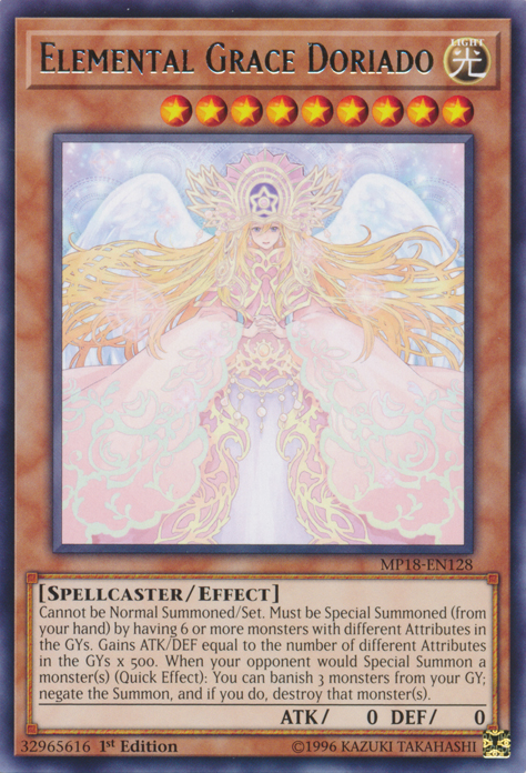 Elemental Grace Doriado [MP18-EN128] Rare on Sale