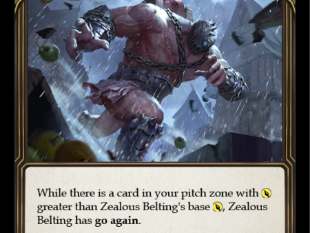 Zealous Belting (Blue) (Rainbow Foil) [MON295-RF] 1st Edition Rainbow Foil For Cheap